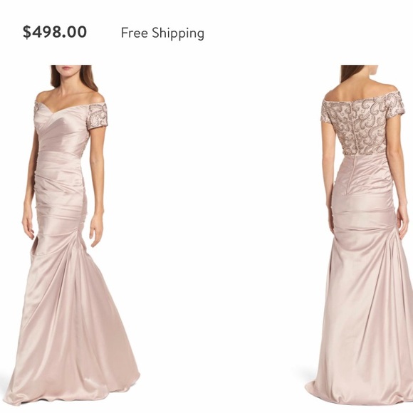 la femme off the shoulder gown